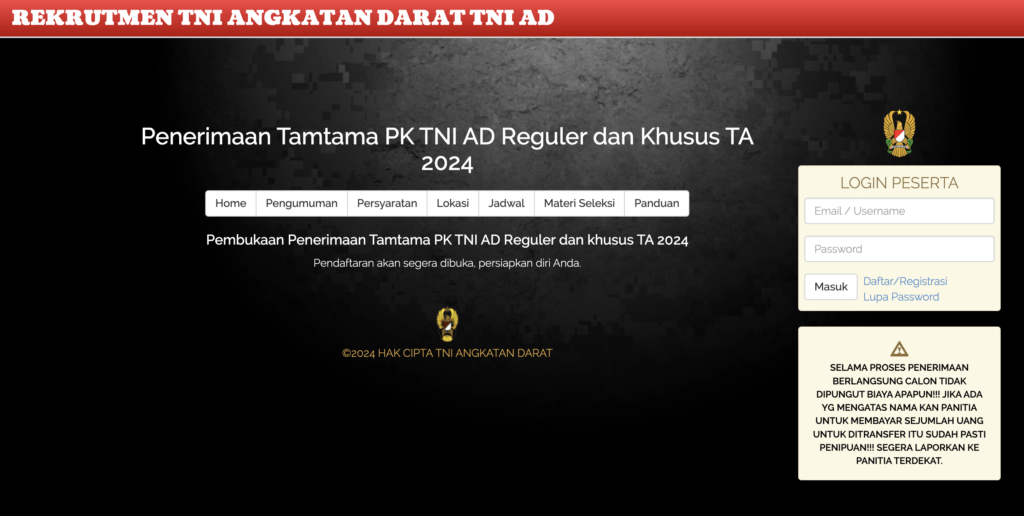 pendaftaran tamtama