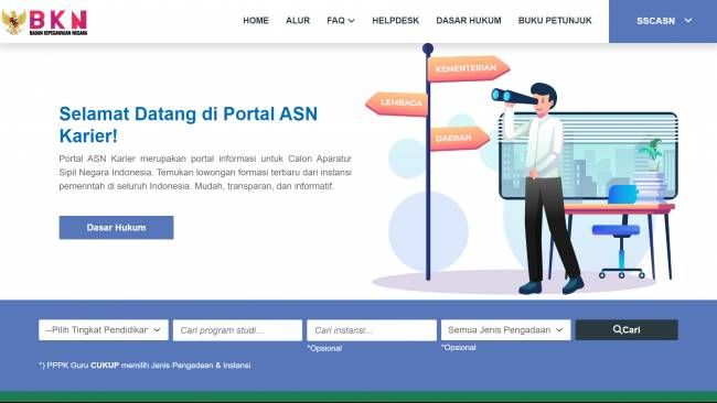 cara melihat formasi cpns