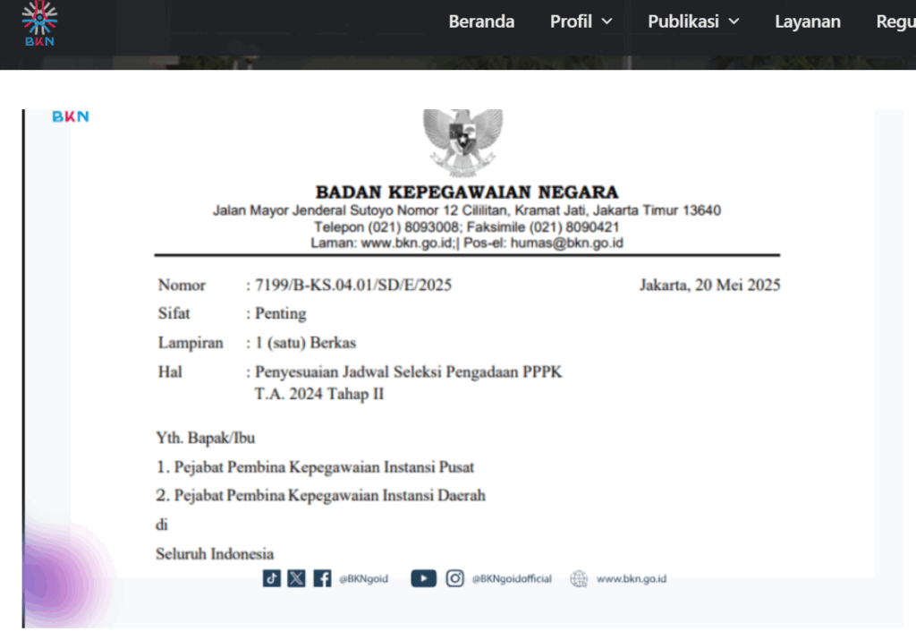 pengumuman kelulusan pppk