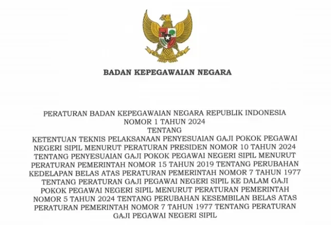 daftar gaji pns