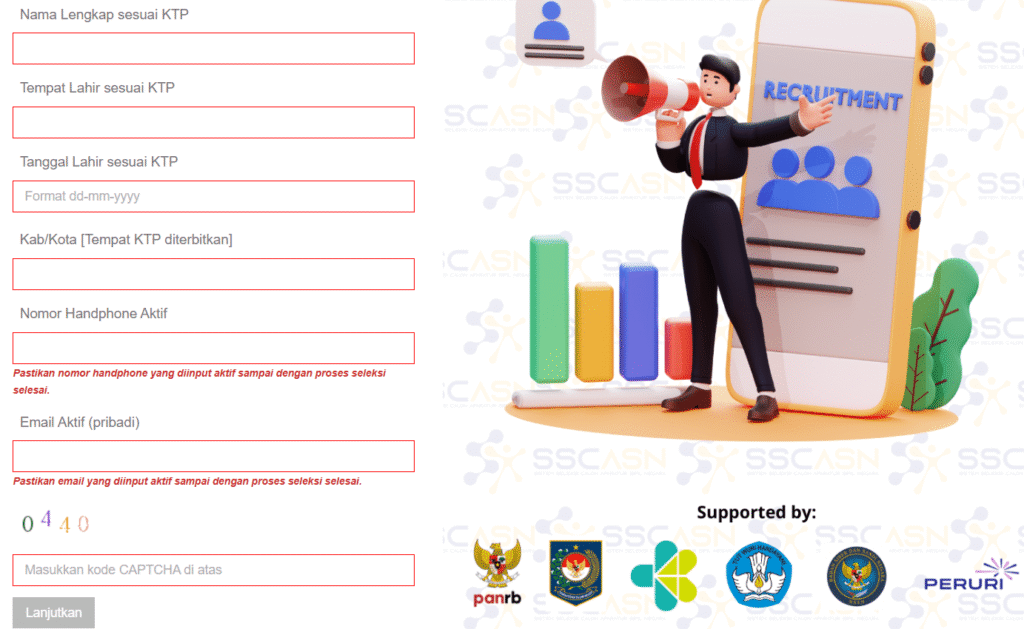 cara mendaftar akun sscasn