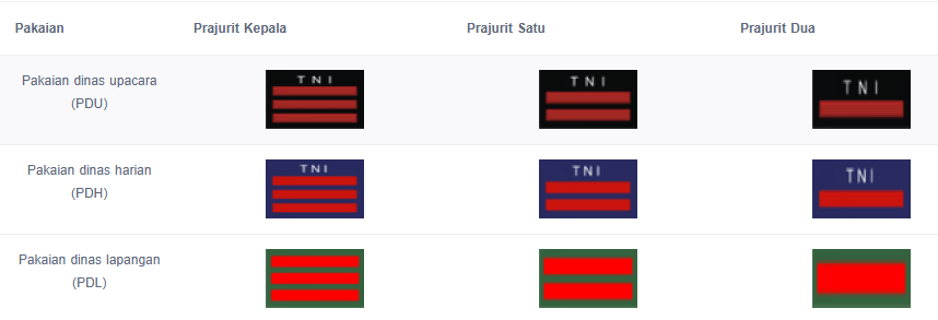 urutan pangkat tni au